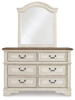 Realyn Full Upholstered Panel Bed, Dresser, Mirror, Chest and 2 Nightstands - B743B77