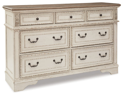 Realyn King Upholstered Bed with Dresser in Two-tone from Ashley - Luna Furniture