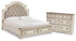 Realyn King Upholstered Bed with Dresser in Two-tone from Ashley - Luna Furniture
