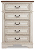 Realyn King Upholstered Panel Bed, Chest and 2 Nightstands - B743B91