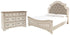 Realyn King Upholstered Panel Bed with Dresser in Chipped White from Ashley - Luna Furniture