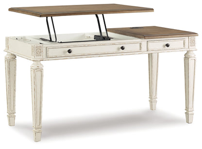 Realyn Lift-top Desk, L-shaped Desk and 4 Bookcases - H743H4