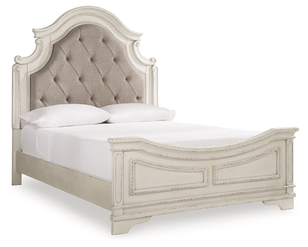 Realyn Queen Panel Bed Dresser, Mirror, Chest and Nightstand - B743B82