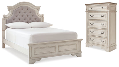 Realyn Two-tone Full Panel Bed and Chest - B743B42