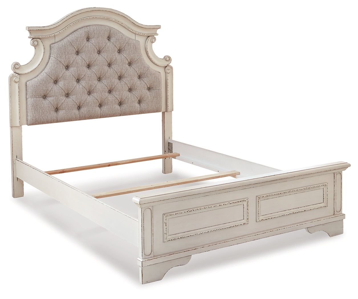 Realyn Two-tone Full Panel Bed, Dresser, Mirror, 3-Piece Vanity and Nightstand - B743B27