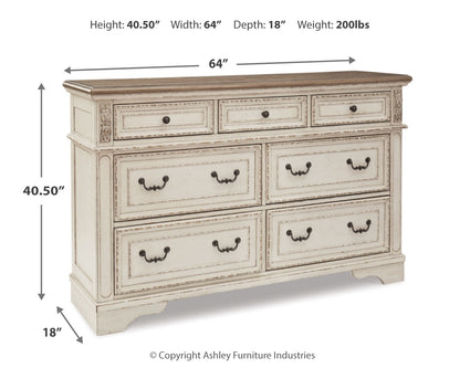 Realyn Two-tone King Bed, Dresser and 2 Nightstands - B743B60