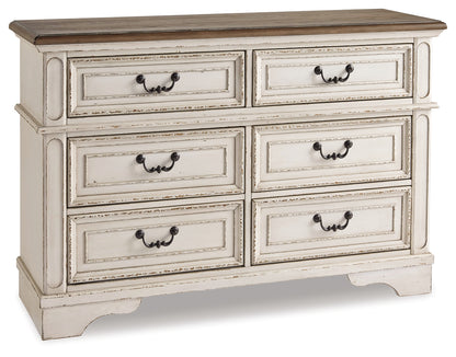 Realyn Two-tone King Panel Bed, Dresser and 2 Nightstands - B743B63