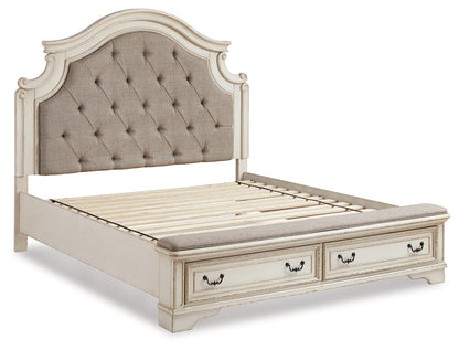 Realyn Two-tone King Panel Bed, Dresser, Mirror and 2 Nightstands - B743B64