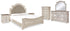 Realyn Two-tone King Panel Bed, Dresser, Mirror, Chest and 2 Nightstands - B743B48