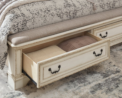 Realyn Two-tone Queen Panel Bed, Dresser, Mirror, Chest and Nightstand - B743B46