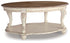 Realyn White/Brown Coffee Table and 2 End Tables - T743T1