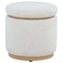 Remuda Boucle Upholstered Round Storage Ottoman Ivory - 915423