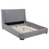 Rennes Upholstered Queen Wingback Platform Bed Grey - 315928Q