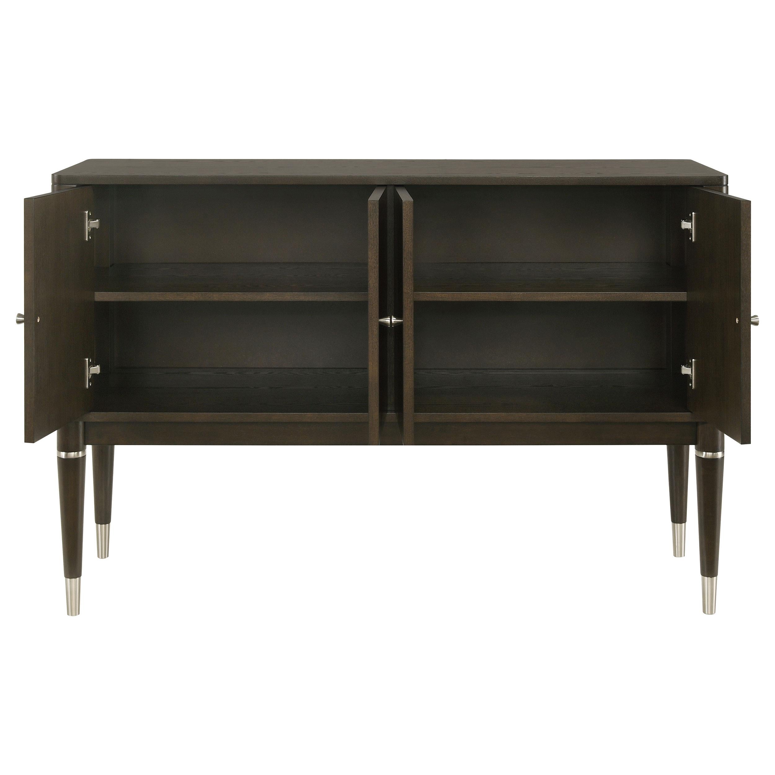 Reseda 4-door Dining Sideboard Server with Shelves Ash Brown - 193675