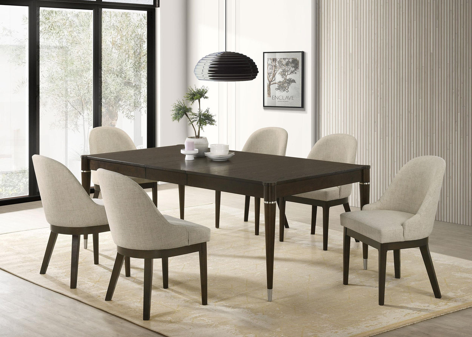 Reseda Upholstered Dining Side Chair Oatmeal (Set of 2) - 193672