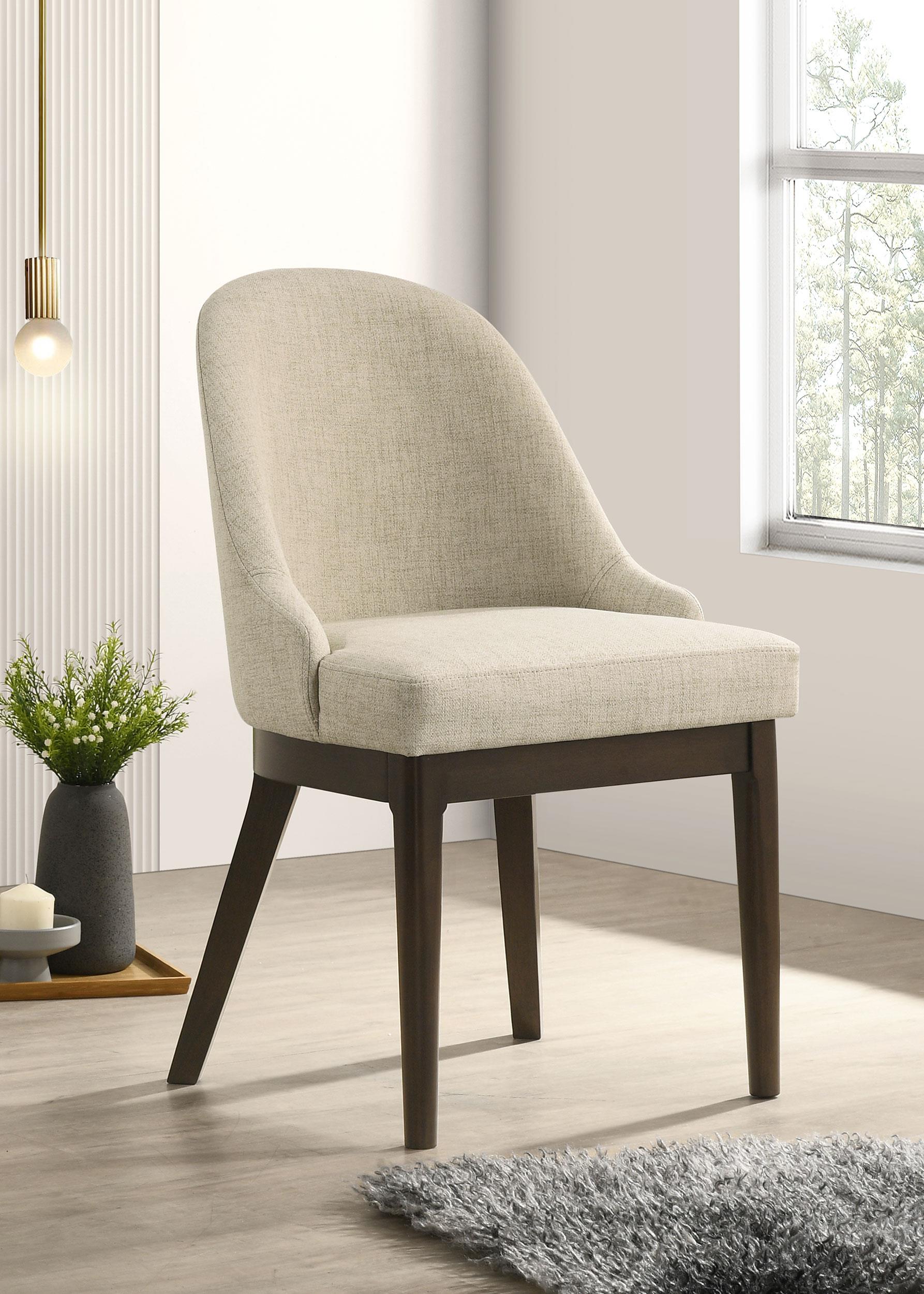 Reseda Upholstered Dining Side Chair Oatmeal (Set of 2) - 193672