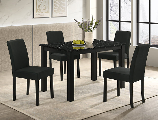 Resia Dining Table-Black - 2120BK-T-3048