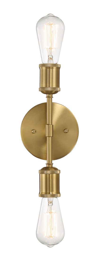 Reverie Double Lights Bathroom Wall Sconce over Mirror Bedroom Hallway Entryway 5"W × 10.75"H × 5"E - WLL03901101