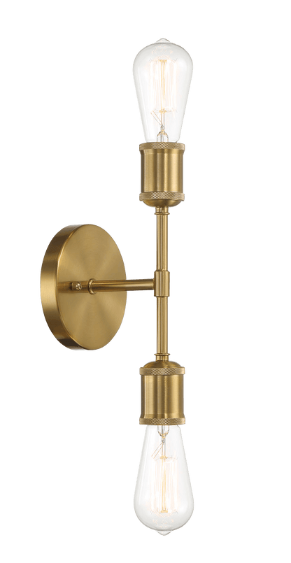 Reverie Double Lights Bathroom Wall Sconce over Mirror Bedroom Hallway Entryway 5"W × 10.75"H × 5"E - WLL03901101
