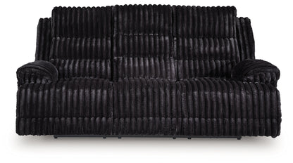 Rhine Falls Onyx Power Reclining Sofa with Drop Down Table - PC4280599