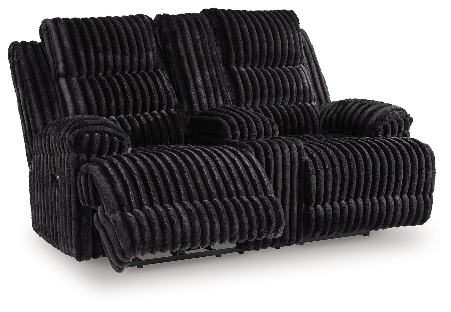 Rhine Falls Onyx Reclining Loveseat with Console - PC4280596