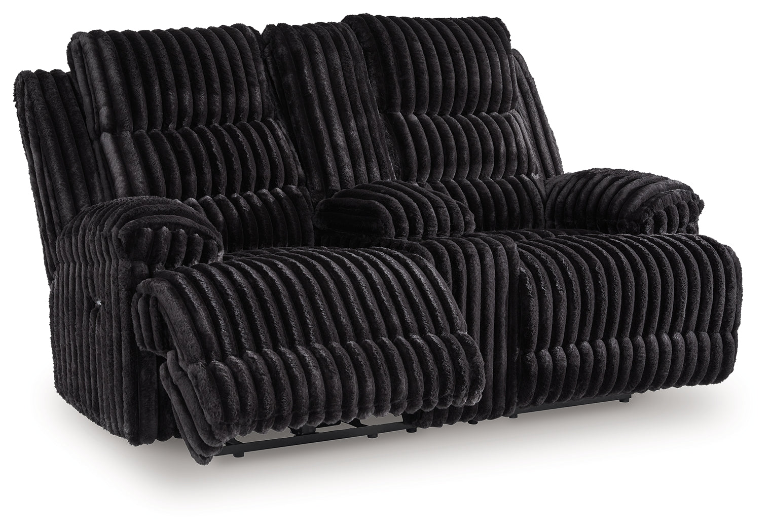 Rhine Falls Onyx Reclining Loveseat with Console - PC4280596