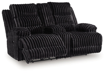 Rhine Falls Onyx Reclining Loveseat with Console - PC4280596