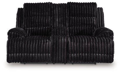 Rhine Falls Onyx Reclining Loveseat with Console - PC4280596