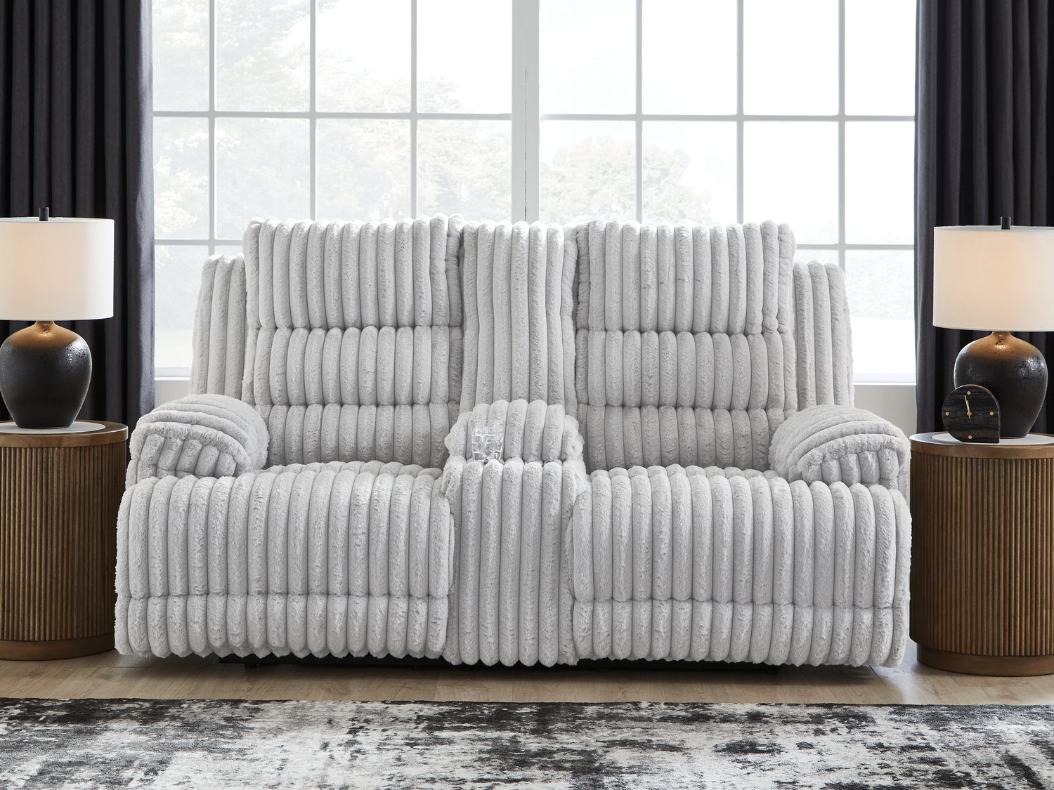 Rhines Falls Alloy Power Reclining Loveseat with Console - PC4280496