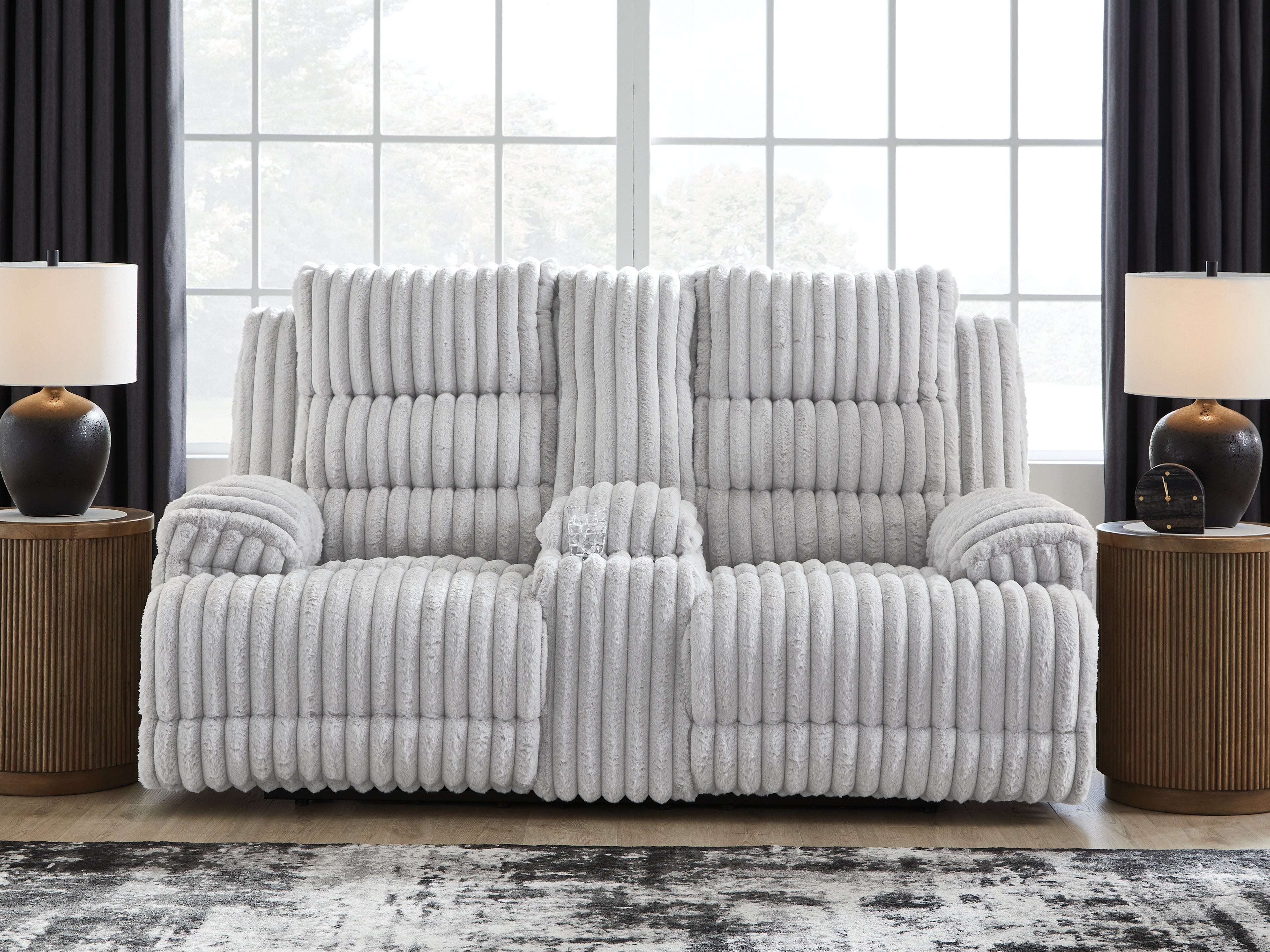 Rhines Falls Alloy Power Reclining Loveseat with Console - PC4280496