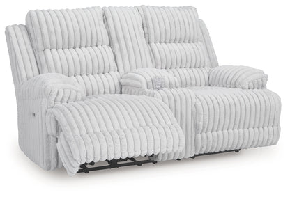 Rhines Falls Alloy Power Reclining Loveseat with Console - PC4280496