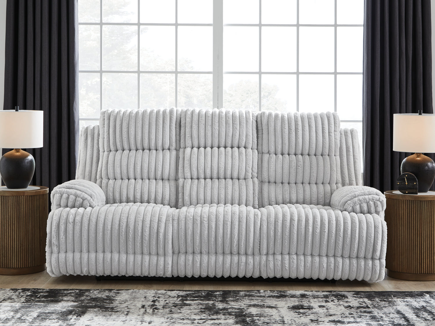 Rhines Falls Alloy Power Reclining Sofa with Drop Down Table - PC4280499