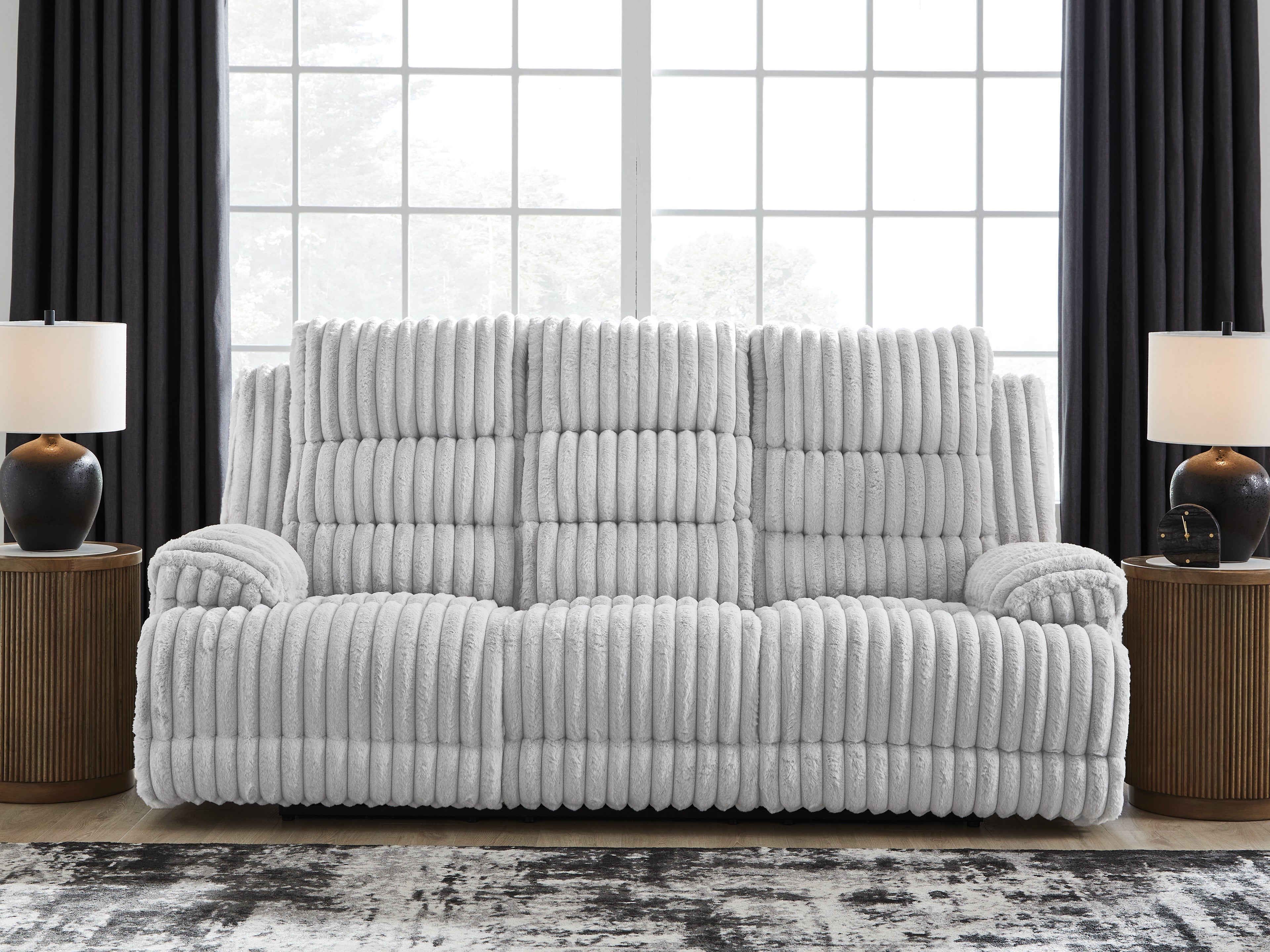 Rhines Falls Alloy Power Reclining Sofa with Drop Down Table - PC4280499