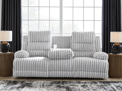 Rhines Falls Alloy Power Reclining Sofa with Drop Down Table - PC4280499