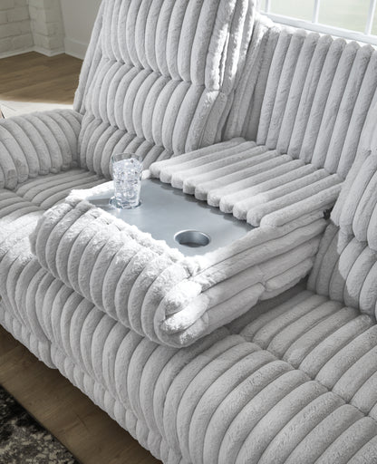 Rhines Falls Alloy Power Reclining Sofa with Drop Down Table - PC4280499