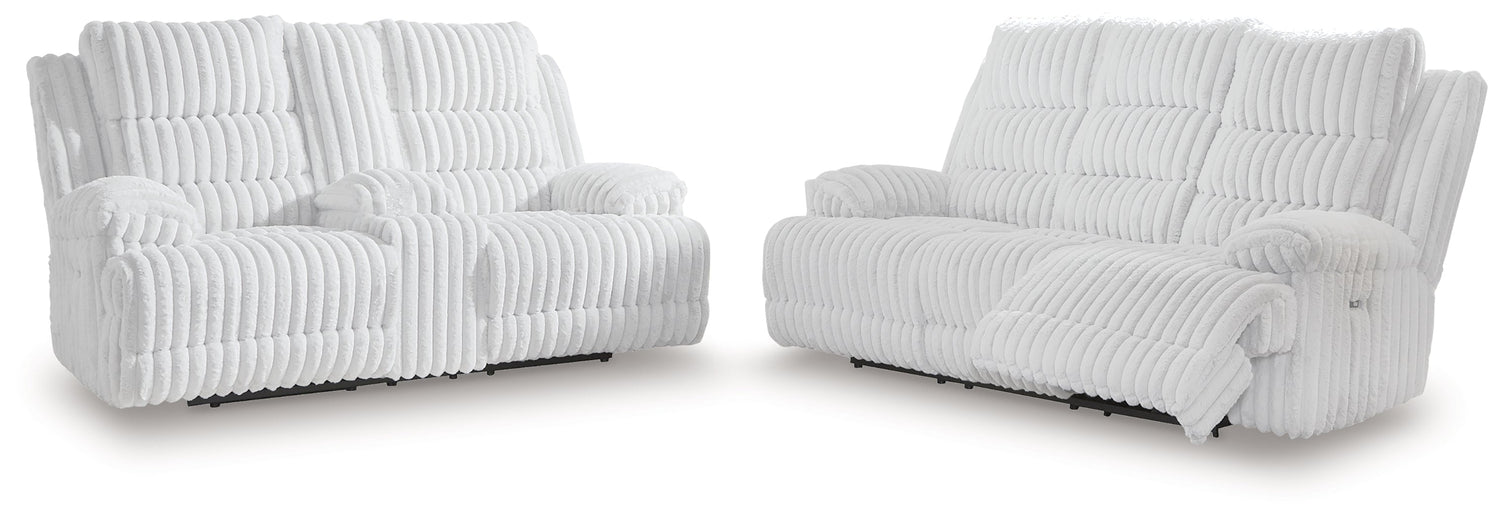 Rhines Falls Alloy Power Reclining Living Room Set from Ashley - Luna Furniture