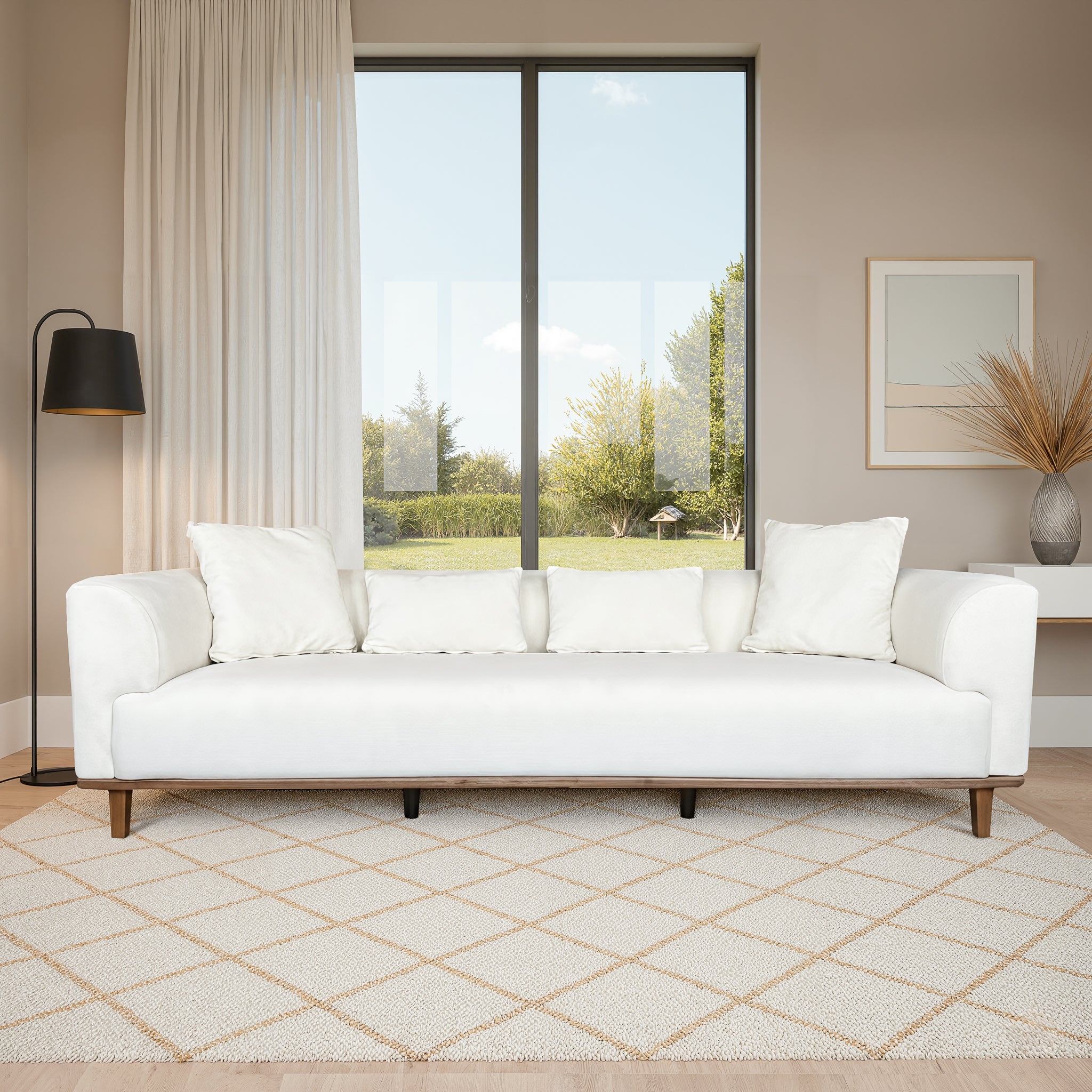 Richardson Cream Velvet Sofa - SOF02108501