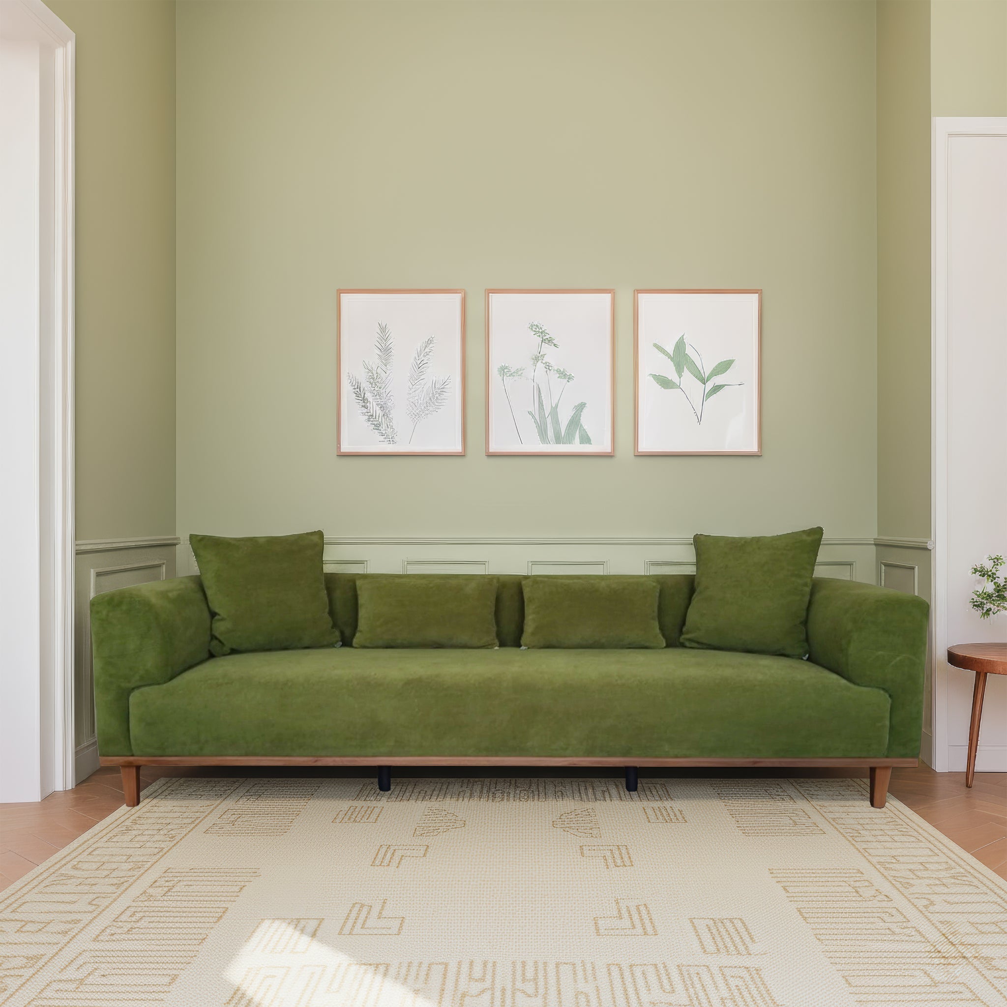 Richardson Green Velvet Sofa - SOF02108502