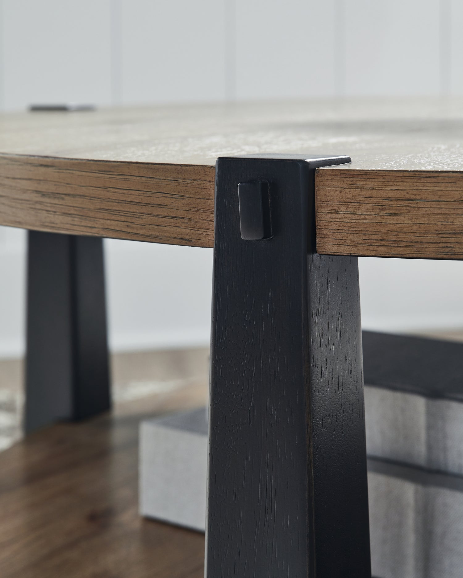 Ridgester Light Brown/Black Coffee Table - T518-8
