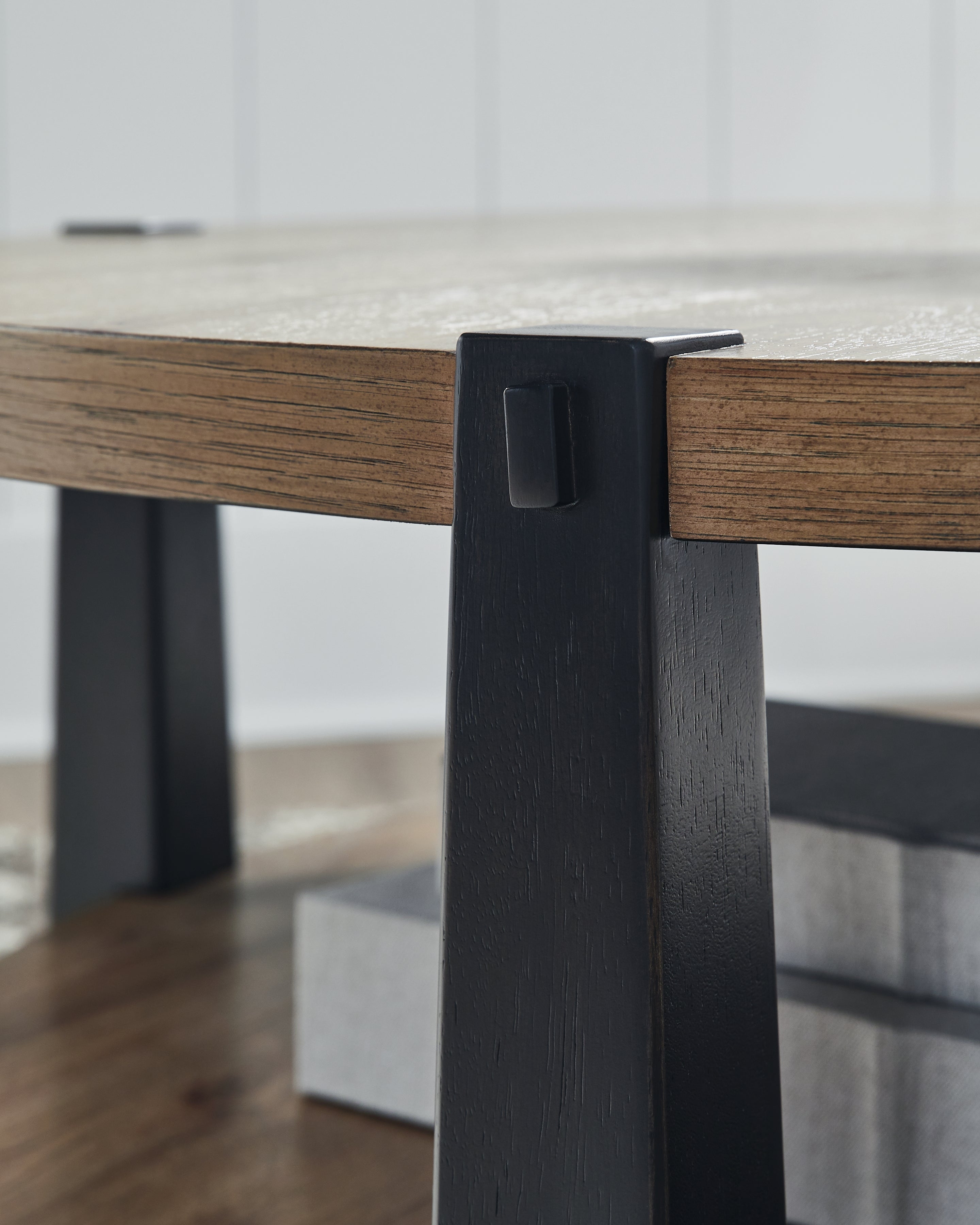 Ridgester Light Brown/Black Coffee Table - T518-8
