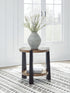 Ridgester Light Brown/Black End Table - T518-6