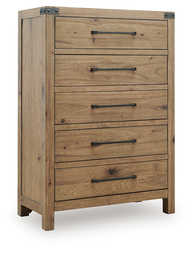 Ridgester Light Brown Chest of Drawers - B858-46
