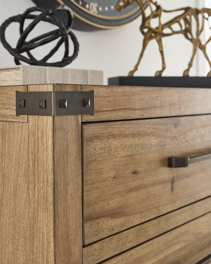 Ridgester Light Brown Chest of Drawers - B858-46