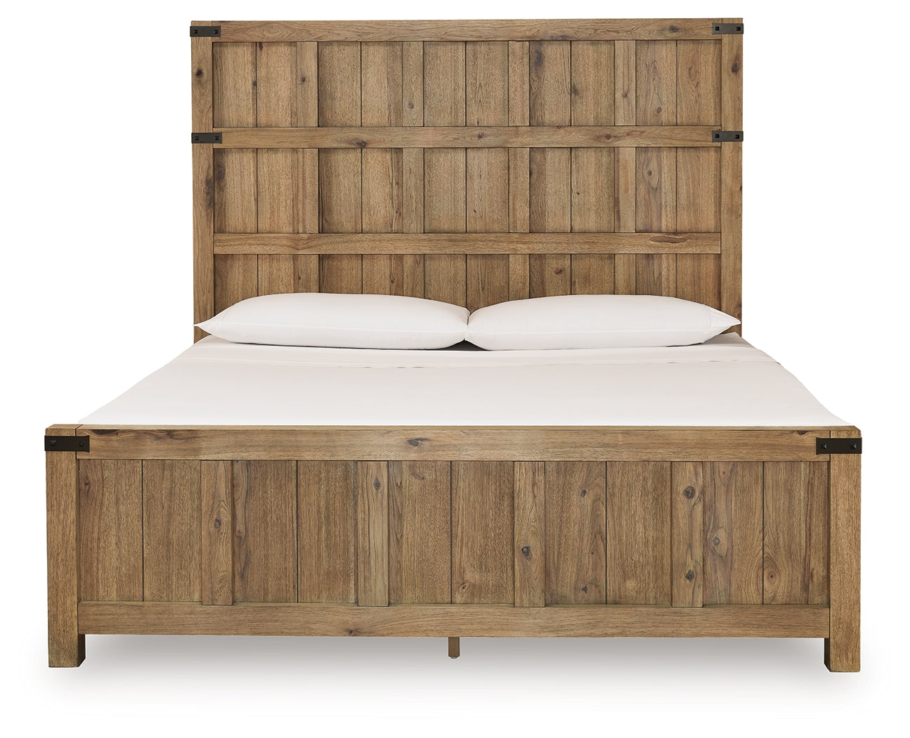 Ridgester Light Brown King Panel Bed - B858B6