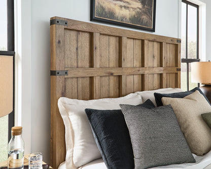 Ridgester Light Brown King Panel Bed - B858B6