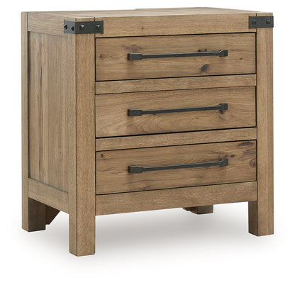 Ridgester Light Brown Nightstand - B858-93