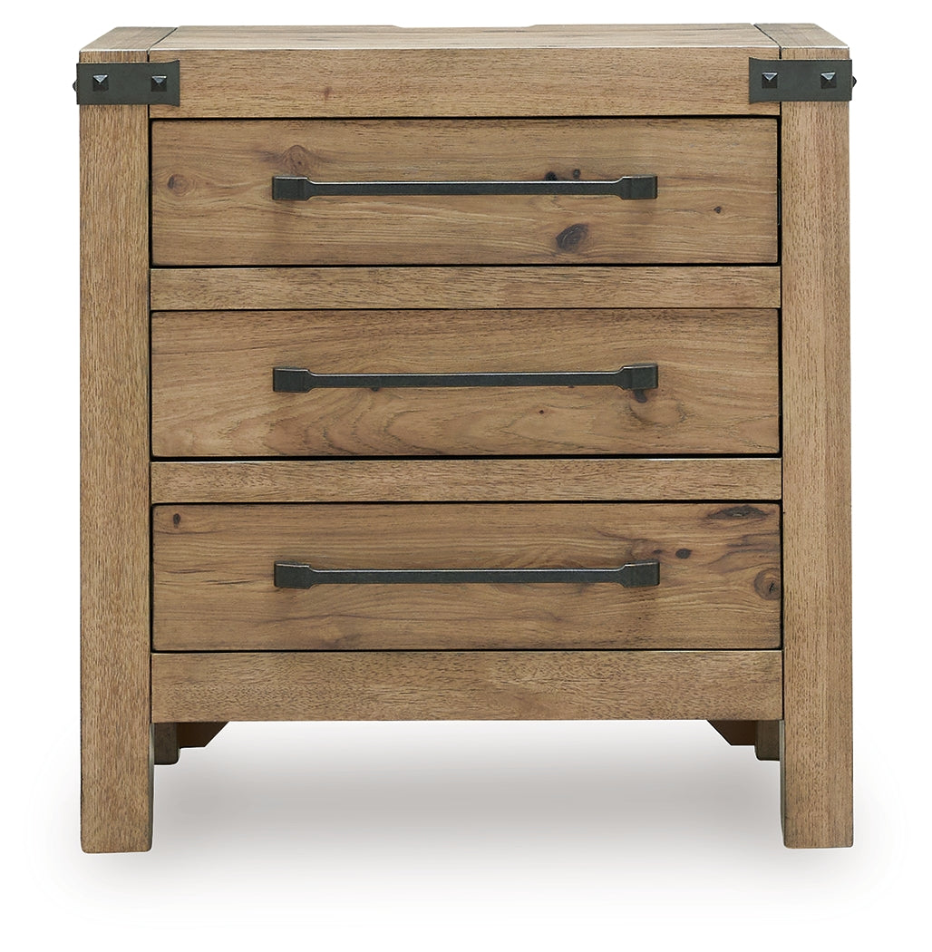 Ridgester Light Brown Nightstand - B858-93