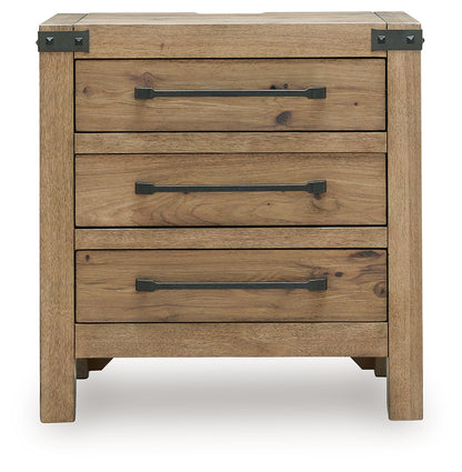 Ridgester Light Brown Nightstand - B858-93