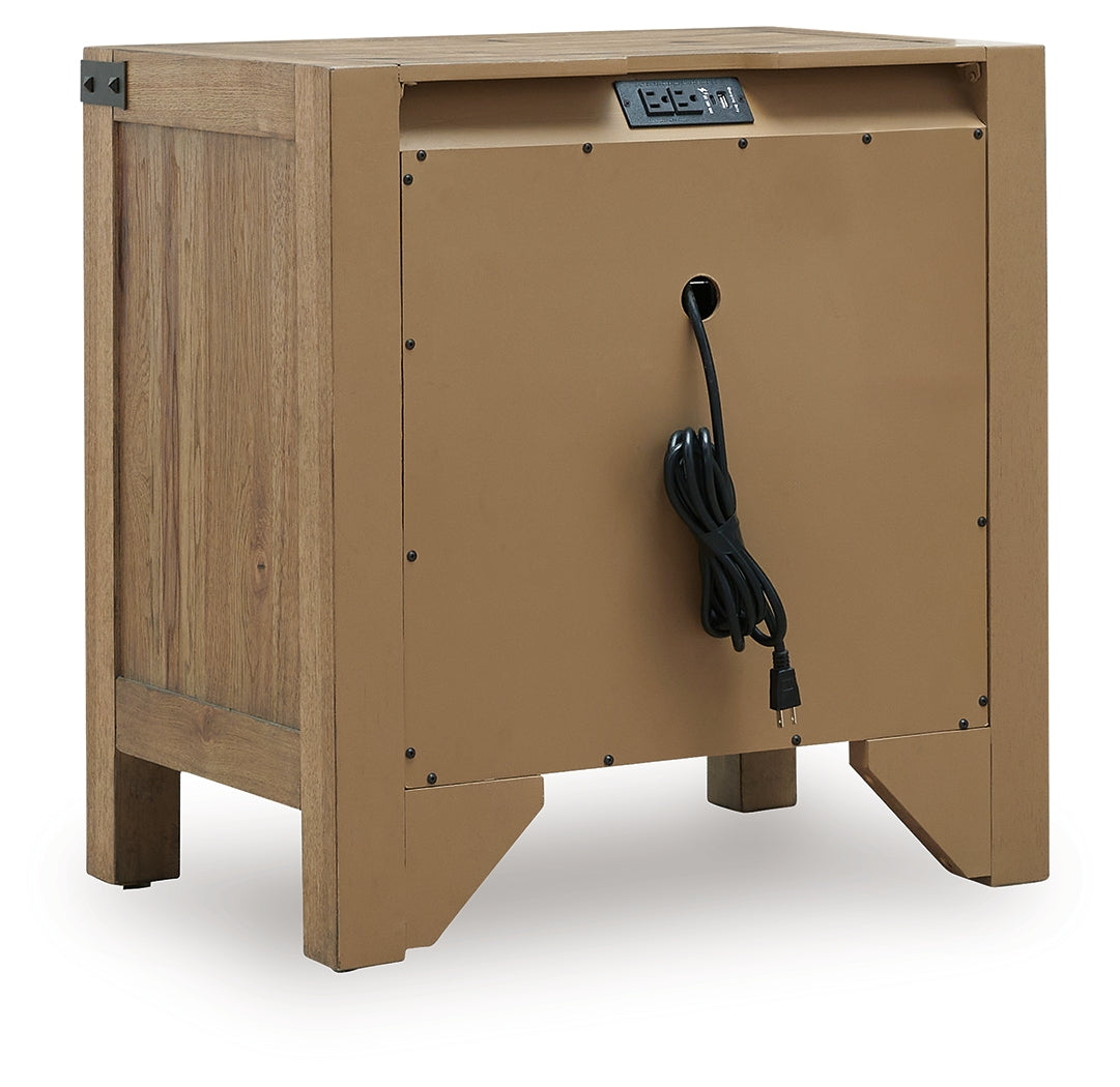 Ridgester Light Brown Nightstand - B858-93