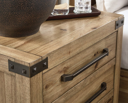 Ridgester Light Brown Nightstand - B858-93